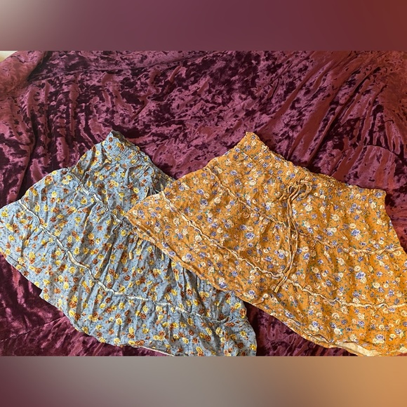 two skirts brown and blue cute for summer and fall - Picture 1 of 2
